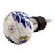 Blue Leaf Crackle Ceramic Wine Stopper